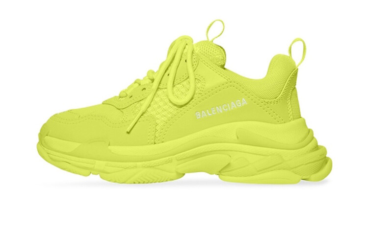 Кроссовки Triple S для детей «Флуоресцентно-желтый» Balenciaga