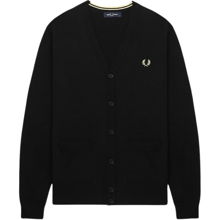 

Кардиган с V-образным вырезом и вышитым логотипом FRED PERRY, черный