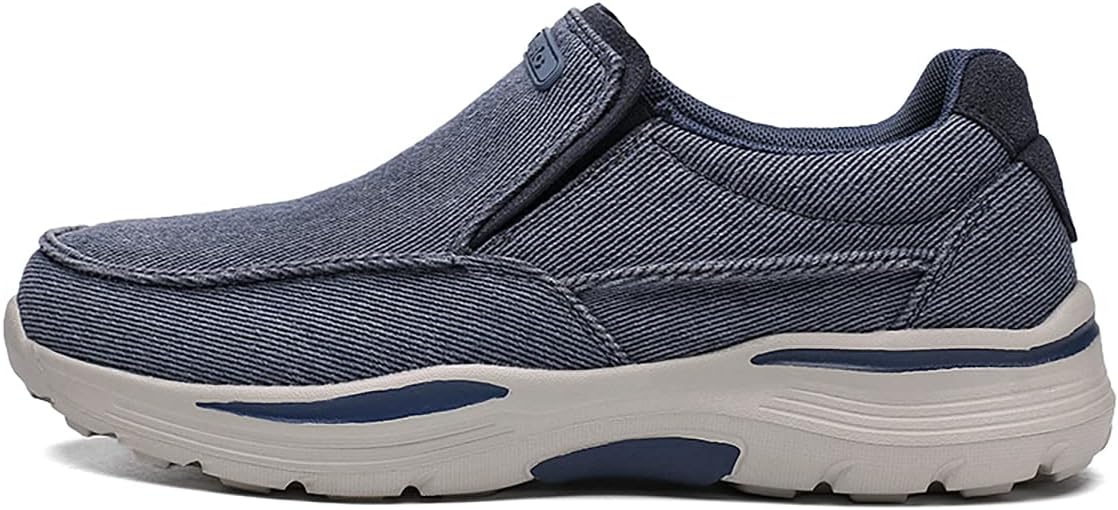 

Мужские слипоны Freeior, повседневные холщовые лоферы, легкие для ходьбы, синий