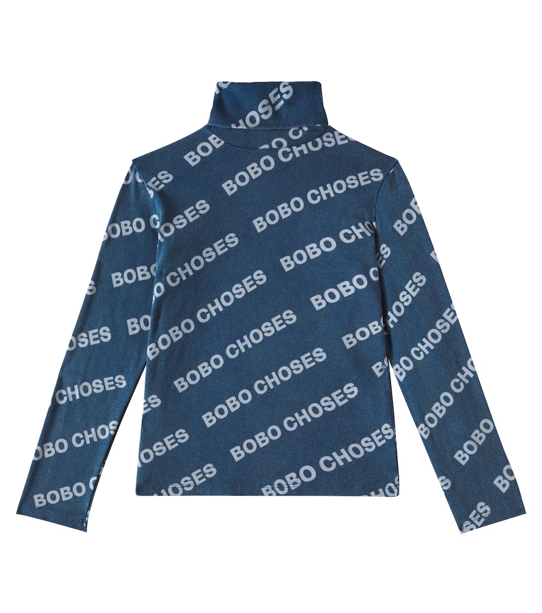 

Водолазка с логотипом из хлопкового трикотажа Bobo Choses, Midnight Blue