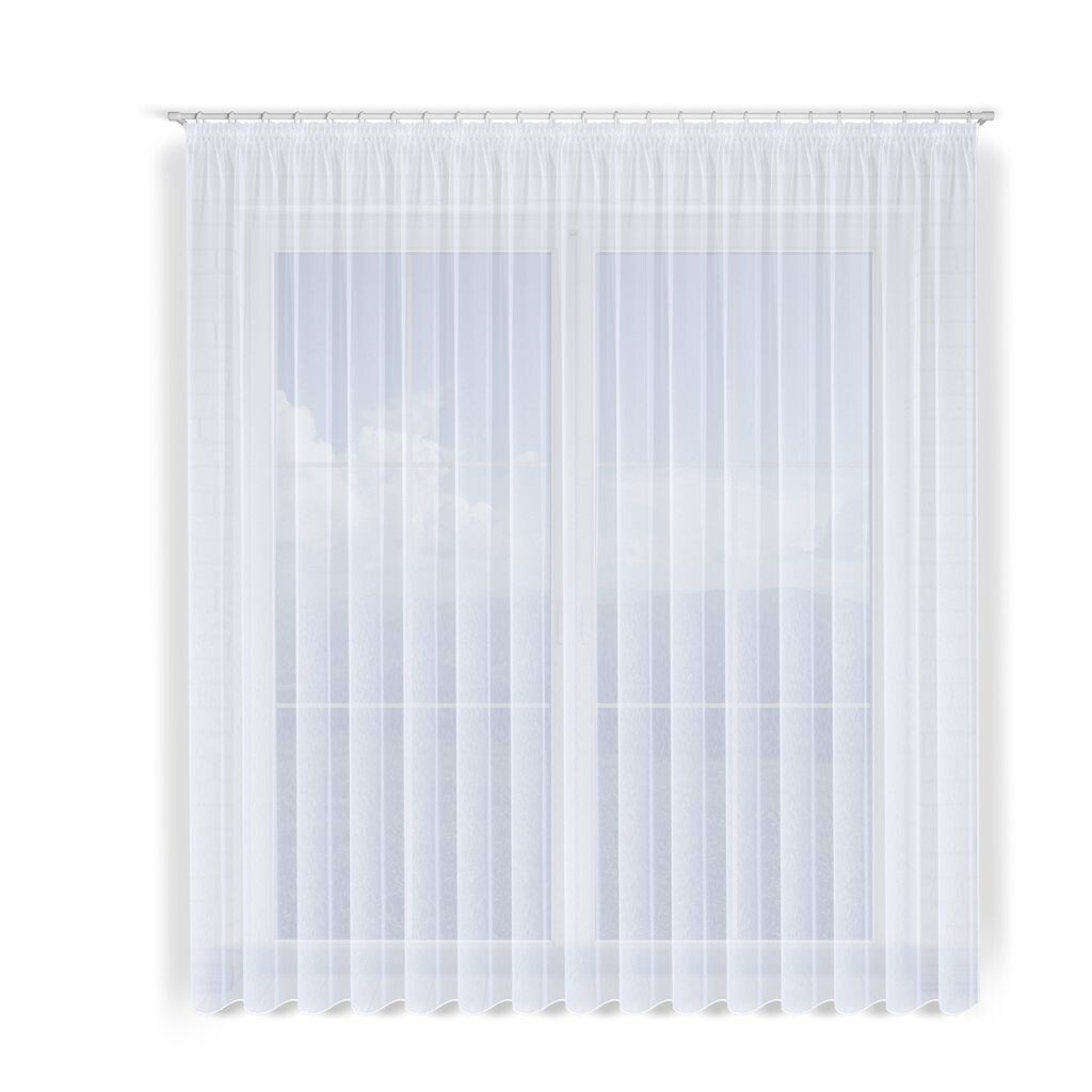 

Непрозрачные декоративные шторы с универсальной лентой/лентой с рюшами в упаковке по 2 шт., готовые шторы Alessia в разных размерах и цветах. FirankoMania, белый