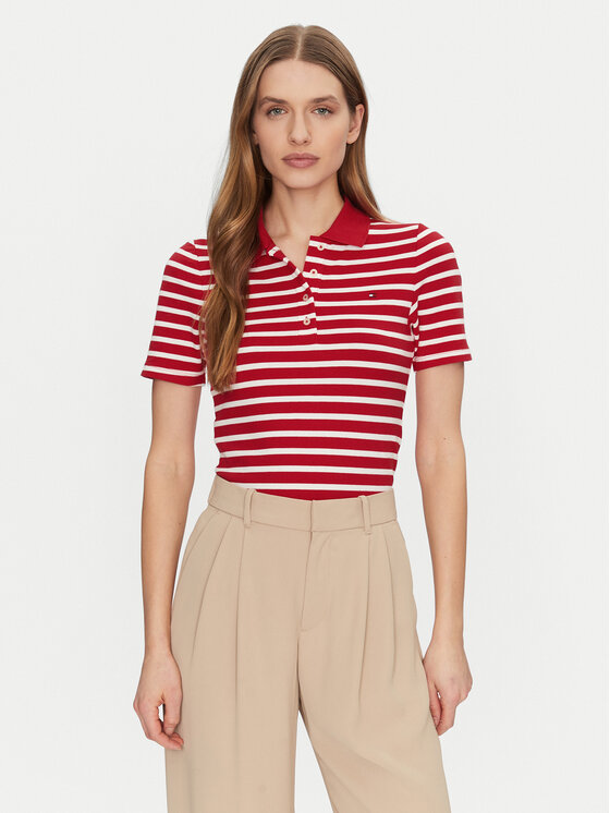 

Рубашка поло облегающего кроя 1985 WW0WW43225 Tommy Hilfiger, красный