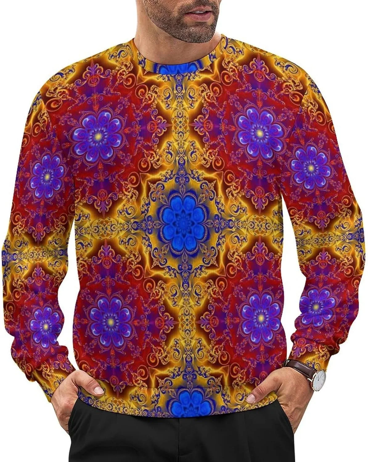 

Мужской свитер с круглым вырезом и длинными рукавами, легкий, для спорта на открытом воздухе VAFZASC