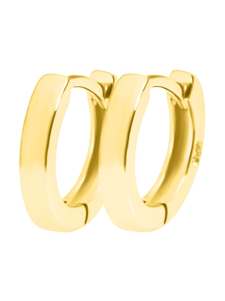 

Adeliás Женские серьги - серьги-кольца на шарнирах из серебра 925 пробы с золотым покрытием