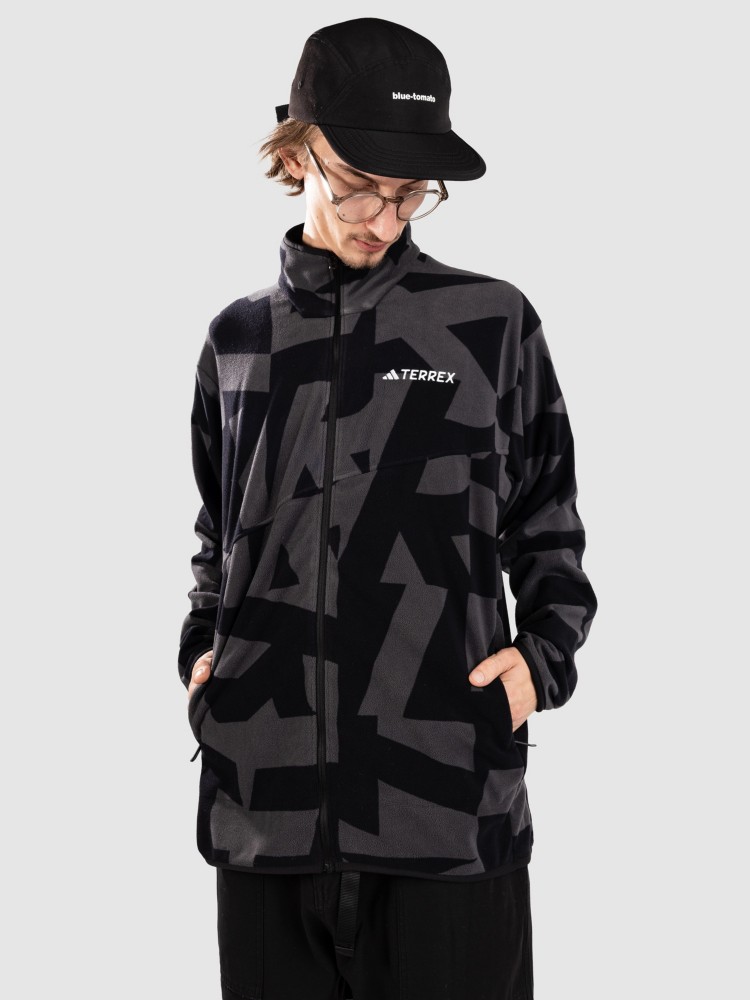 Спортивная куртка adidas Terrex Mt Aop Fleecejacke, black/carbon — фото 3