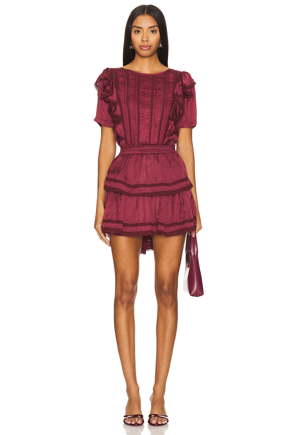 

Платье наташи Loveshackfancy, цвет oxblood