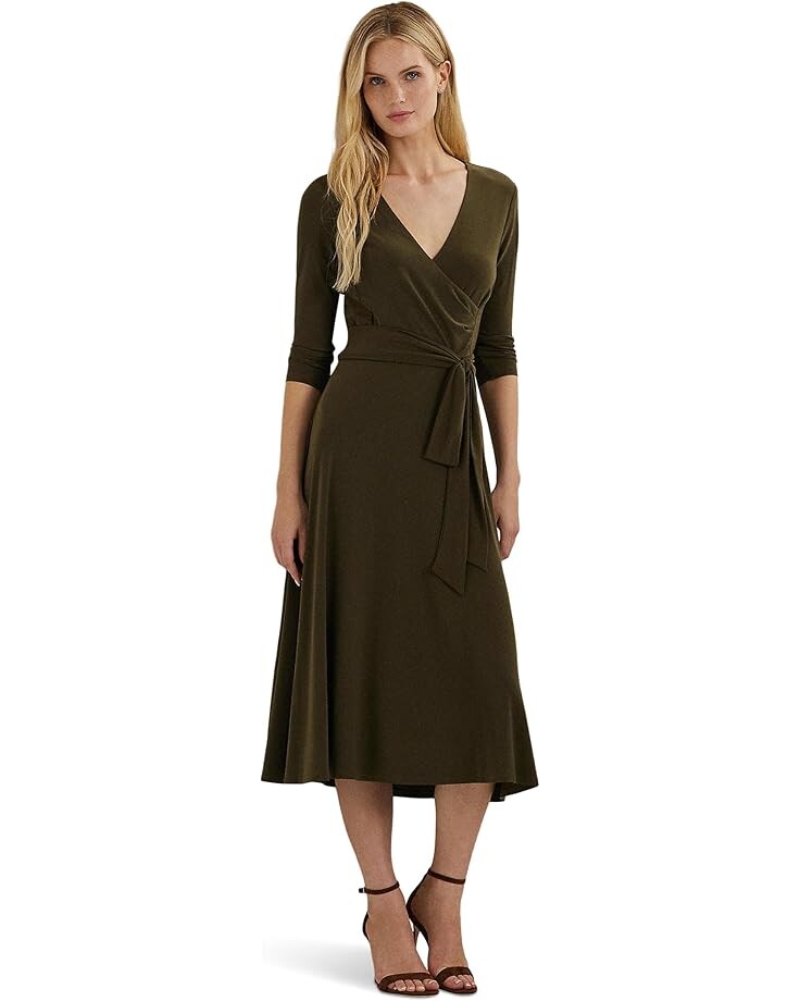 

Платье Lauren Ralph Lauren Surplice Jersey Dress, цвет Botanic Green