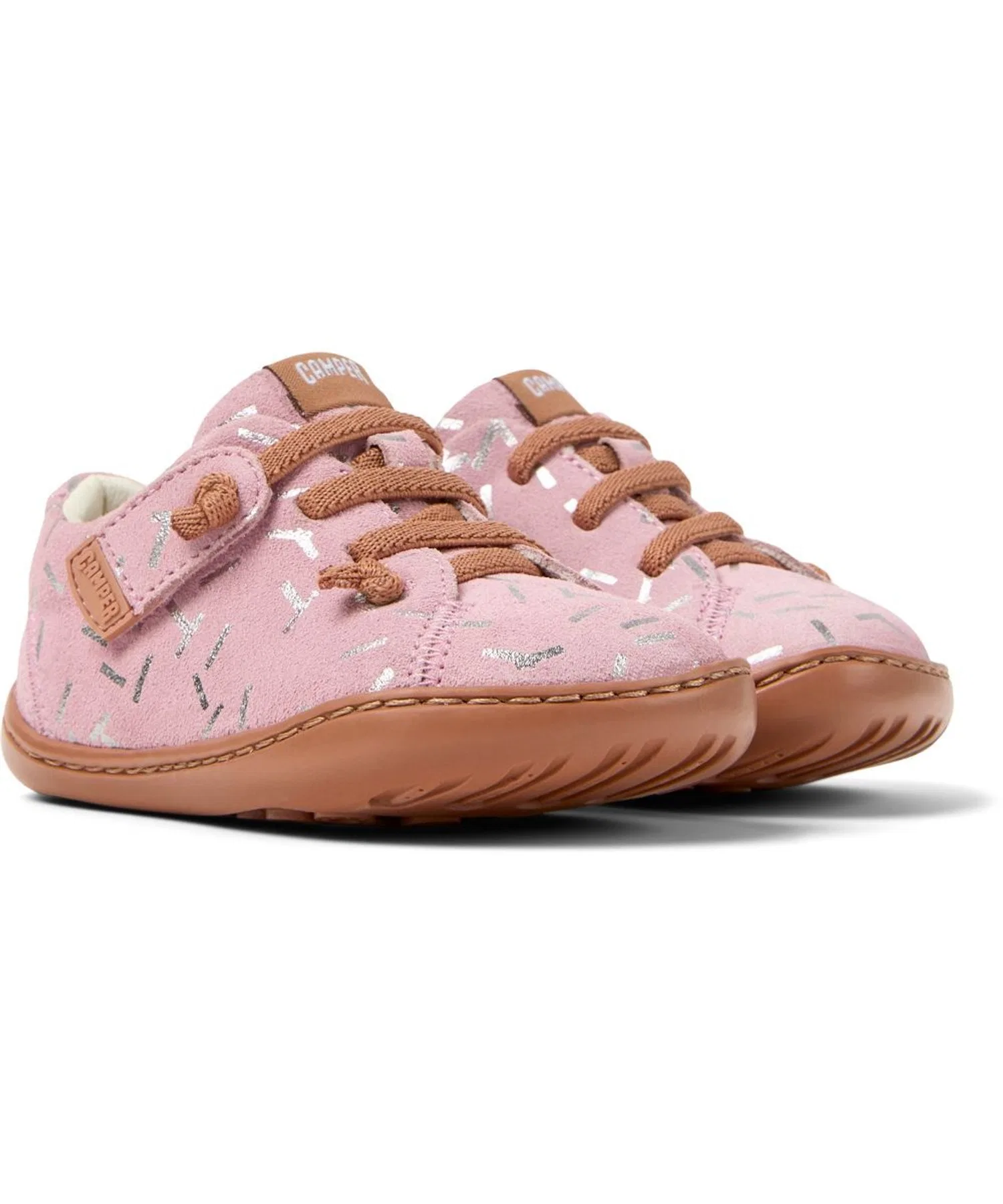 Детские кроссовки из натуральной кожи CAMPER PEU CAMI First Walker розовые