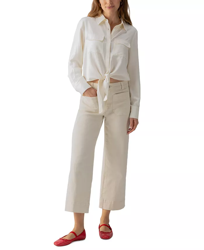 

Женские джинсы The Marine Mid Rise Cropped Wide-Leg Sanctuary, белый