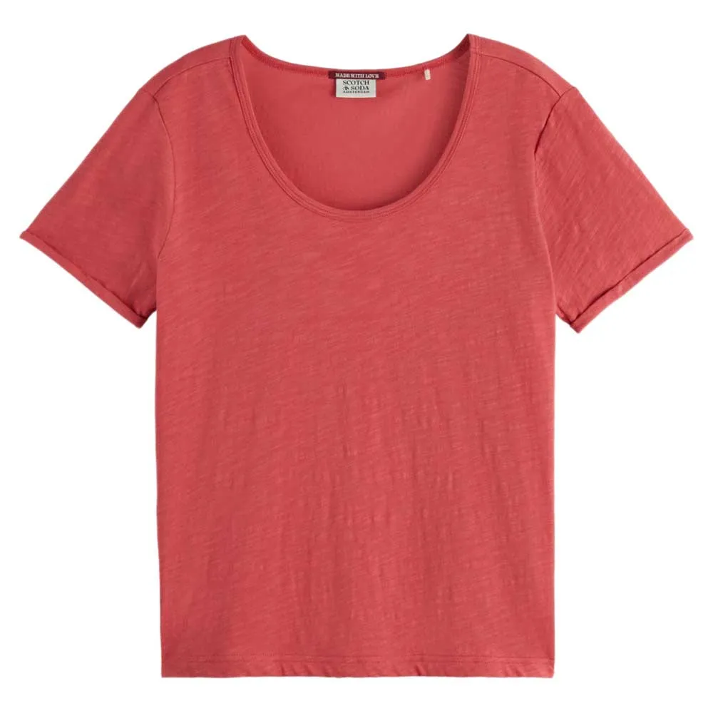 

Футболка с коротким рукавом Scotch & Soda Slub Regular Fit, красный