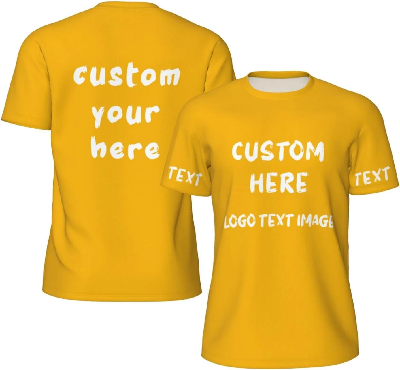 Футболка мужская Custom с принтом спереди и сзади