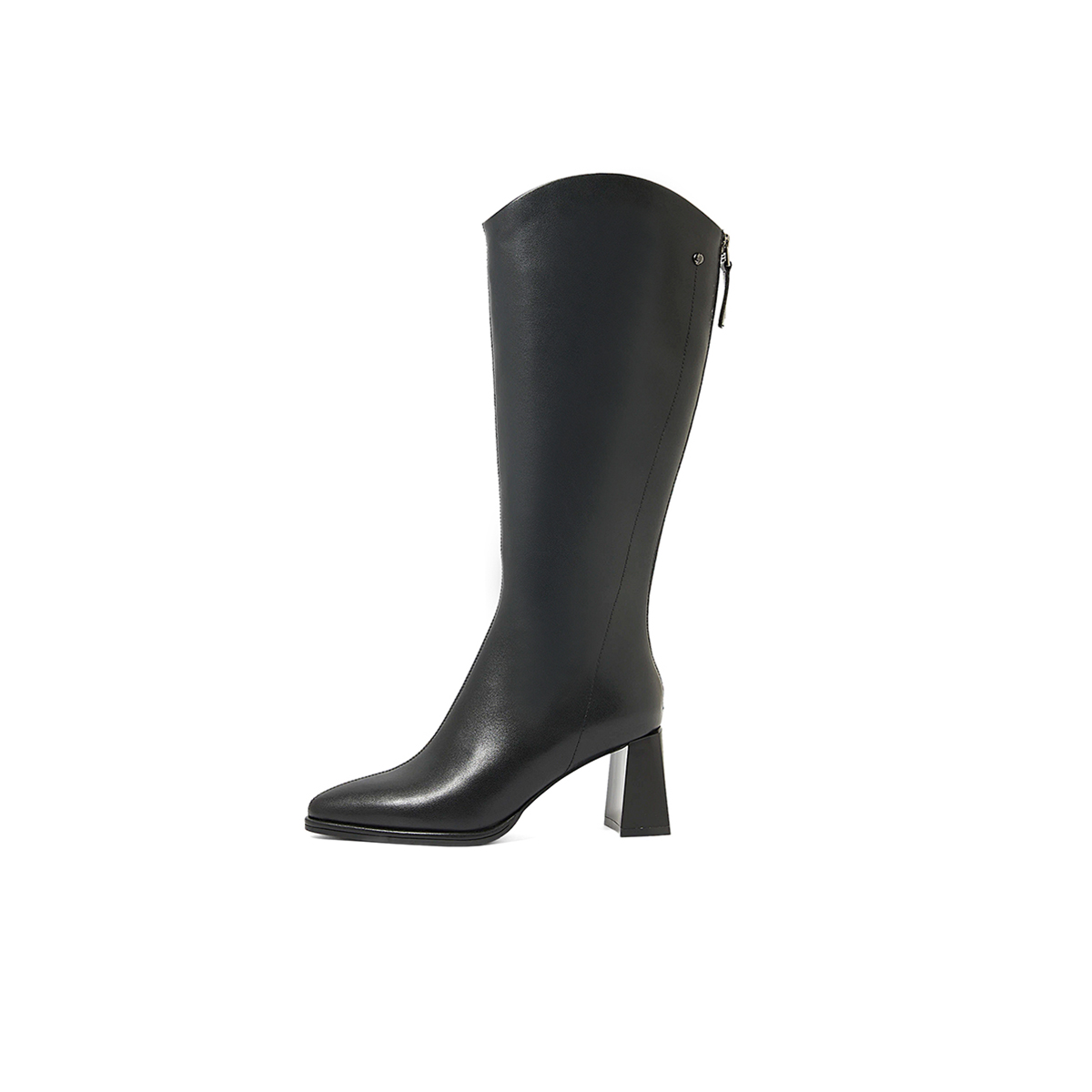 COMELY Высокие сапоги на каблуке 7 см женские черные, цвет Black