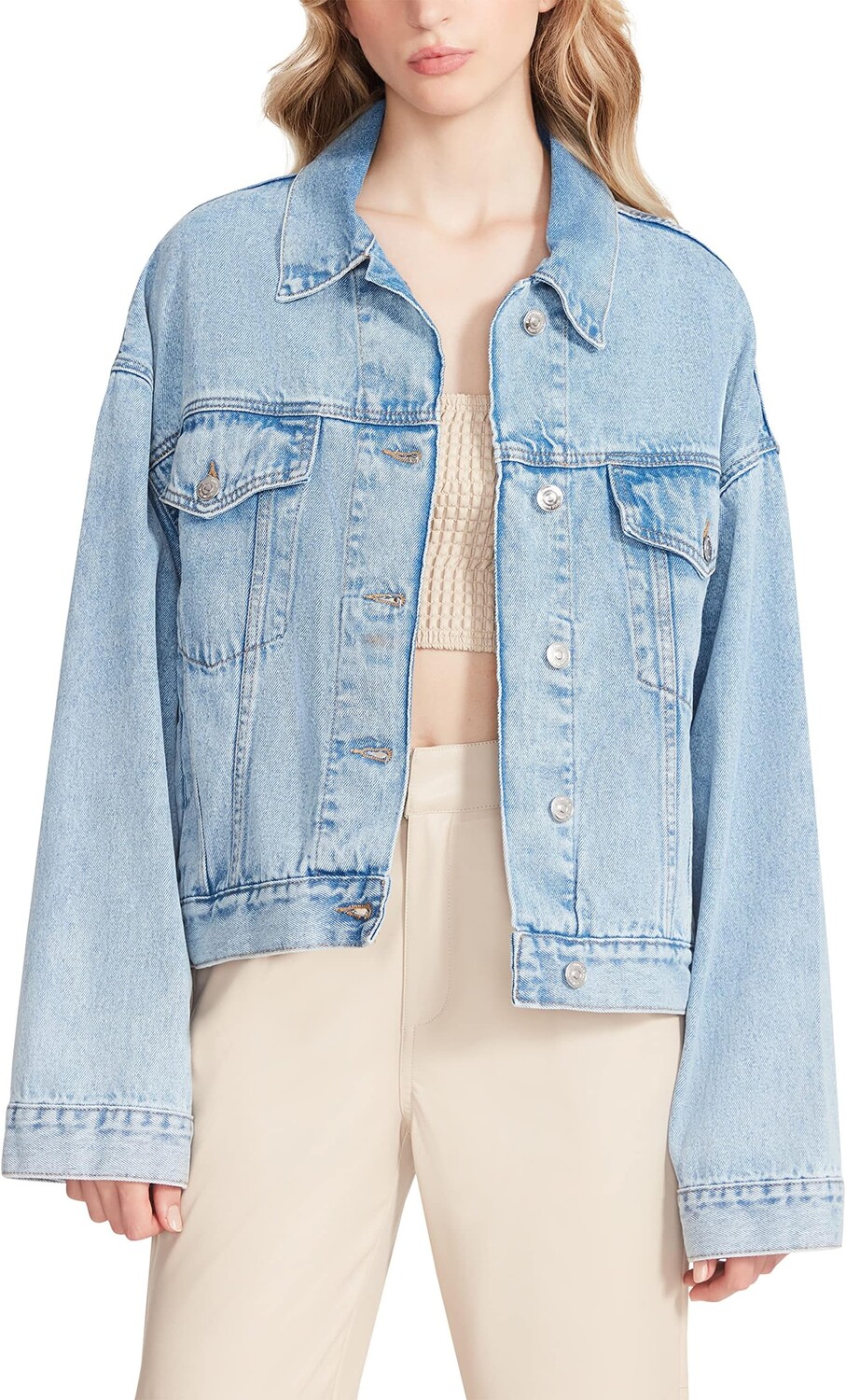 

Куртка Sienna Denim Jacket Steve Madden, светло-синий