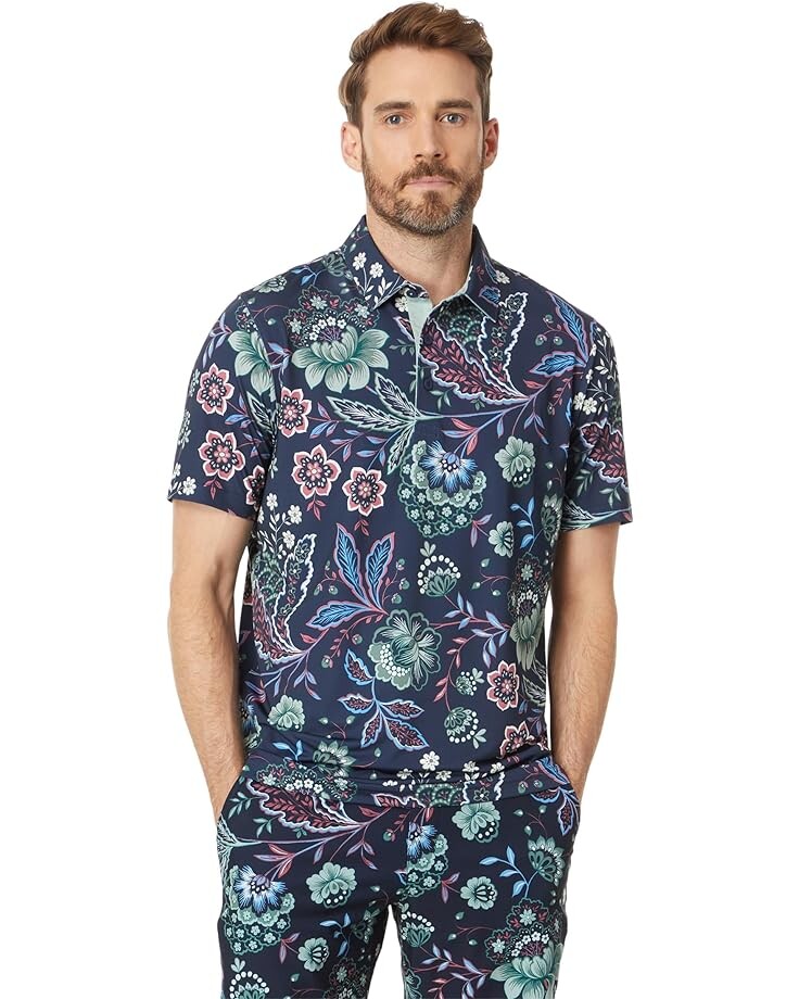 

Поло PUMA Golf Puma X Liberty, цвет Navy Blazer/Green Fog
