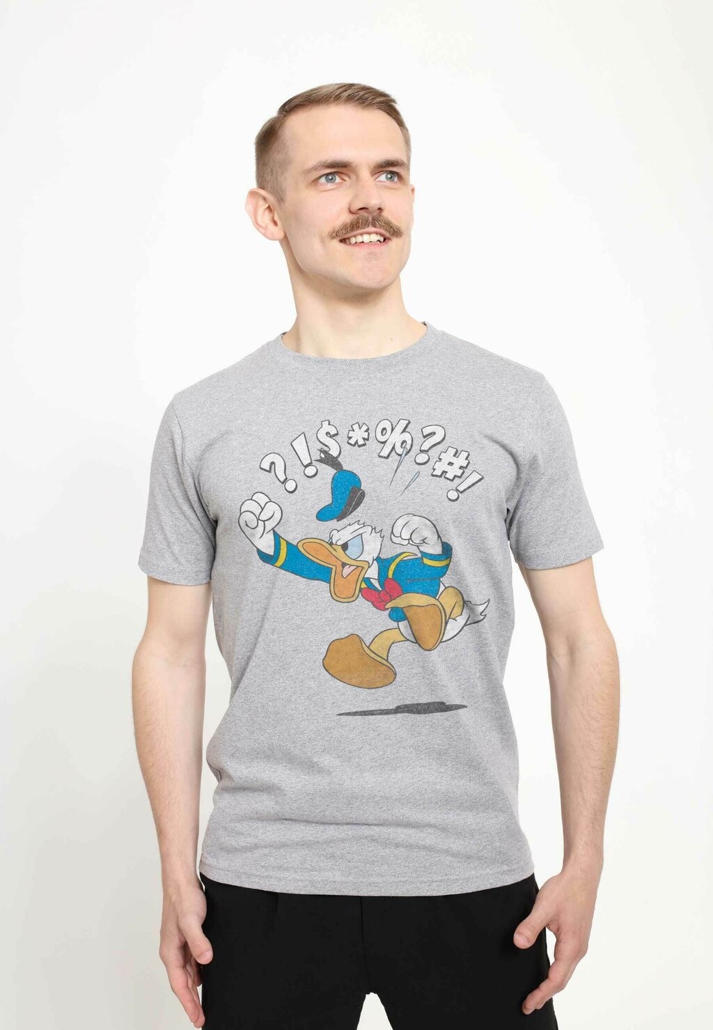 

Футболка с принтом Mickey Classic Donald Jump Unisex Henry Tiger, цвет melange grey