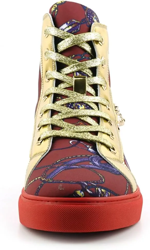 

Высокие кроссовки FI-2421 на шнуровке Fiesso by Aurelio Garcia, красный