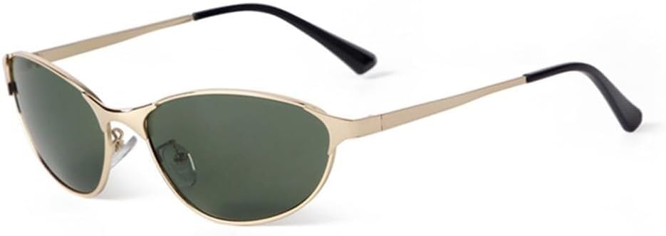 

Панк-очки «кошачий глаз» с металлическим покрытием, для женщин и мужчин, для вождения, с защитой от УФ-излучения UV400, для занятий спортом на открытом воздухе, бега и езды на велосипеде Generic, C5- Gold-green