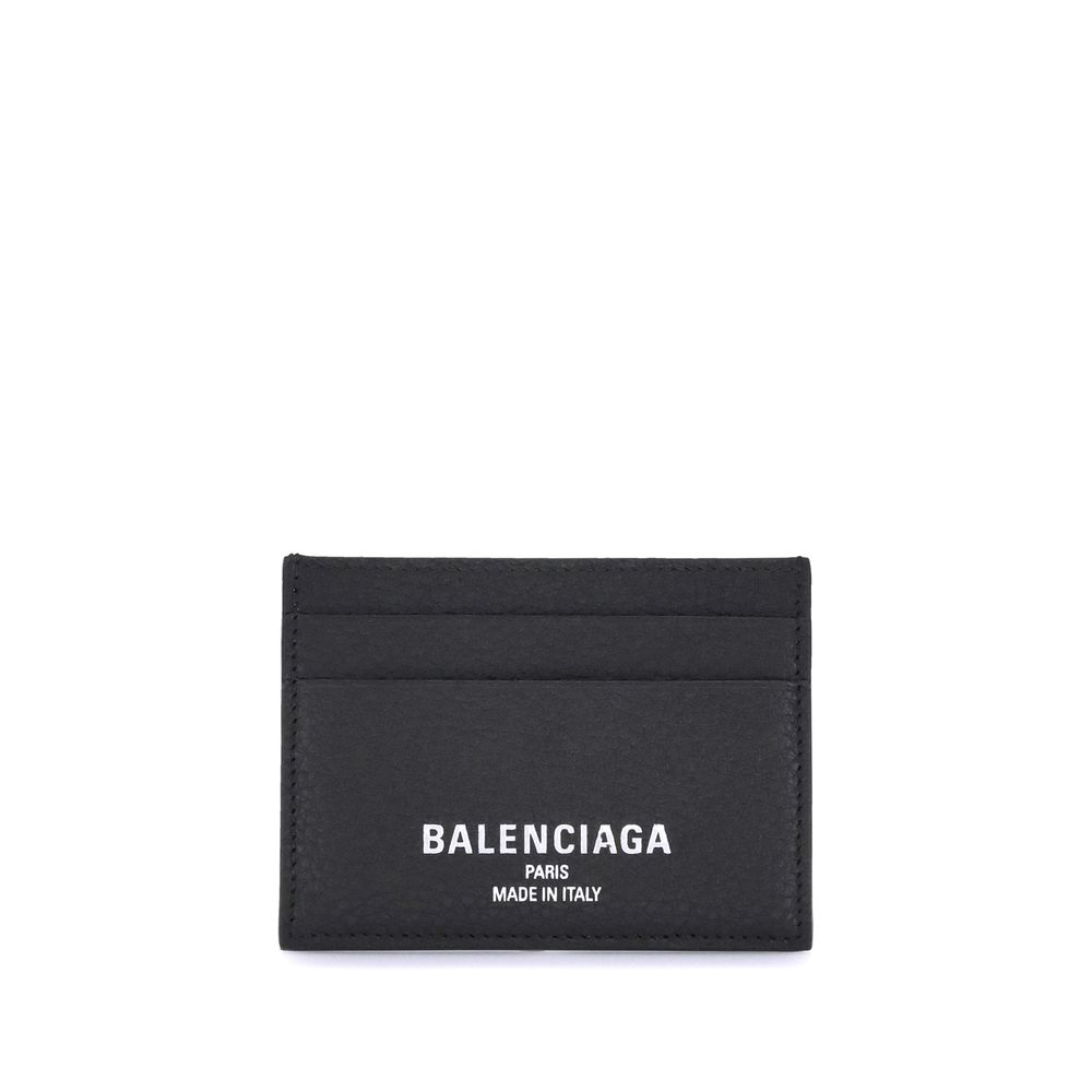 

Кожаный держатель для карт Balenciaga, черный