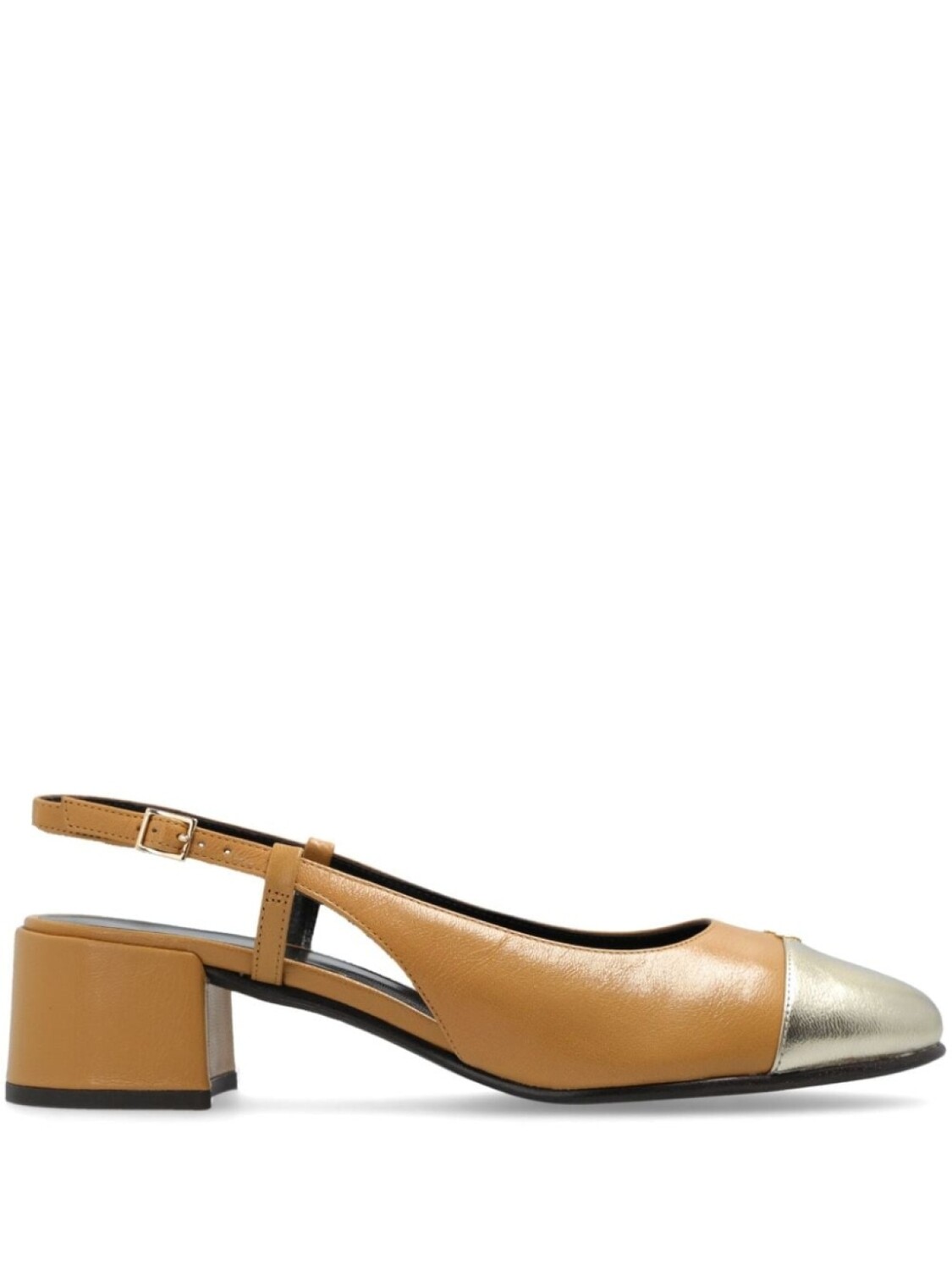 

Tory Burch туфли-лодочки из кожи с открытой пяткой, нейтральный цвет