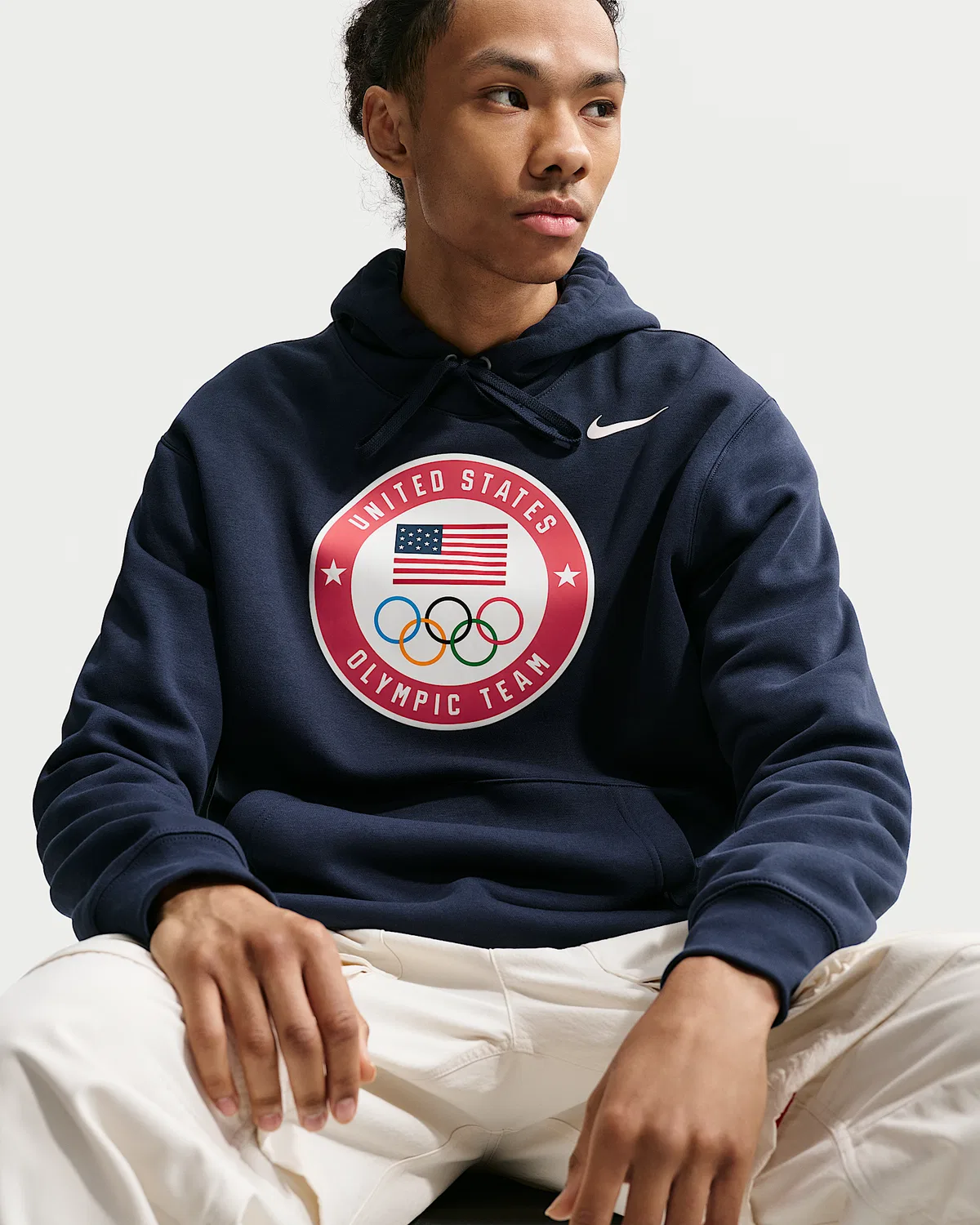 Мужская худи Nike United States Olympic Team Club Fleece, Obsidian — фото 3