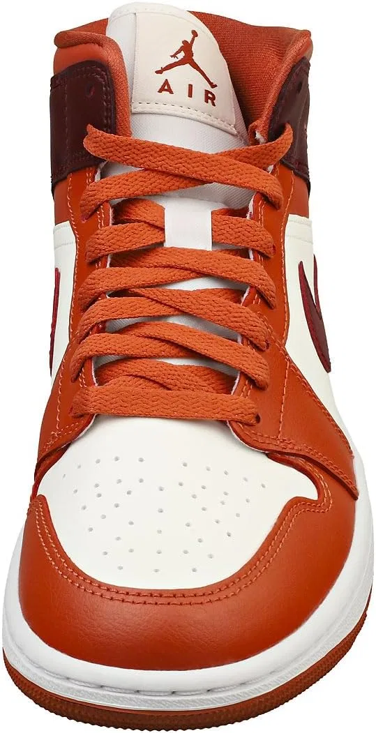 Кроссовки NIKE Air Max Plus для бега, модель 852630, мужские, белый/бордовый/персиковый — фото 3