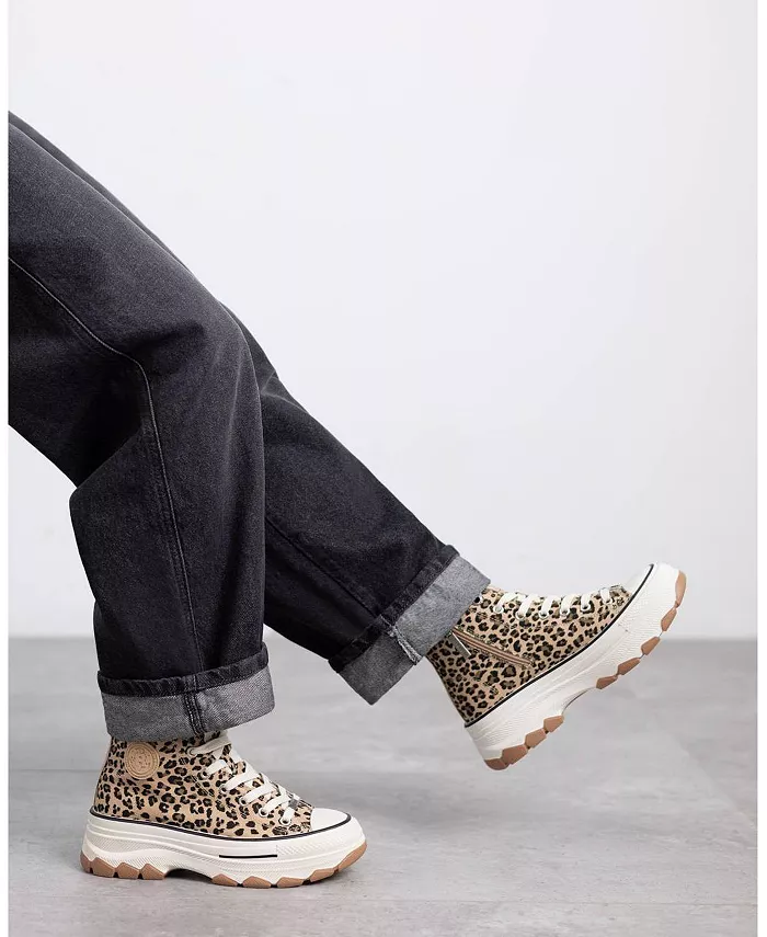 Женские повседневные кроссовки High Top Refresh Collection от XTI Xti, загар/бежевый — фото 4
