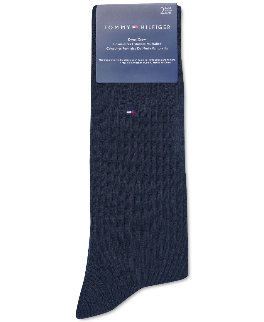 Мужские однотонные носки (2 шт) Tommy Hilfiger, Navy/Brown — фото 2