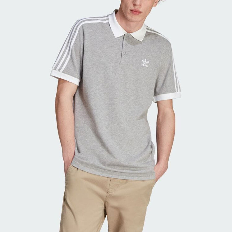 Рубашка поло Adicolor мужская серая Adidas Originals, серый — фото 2