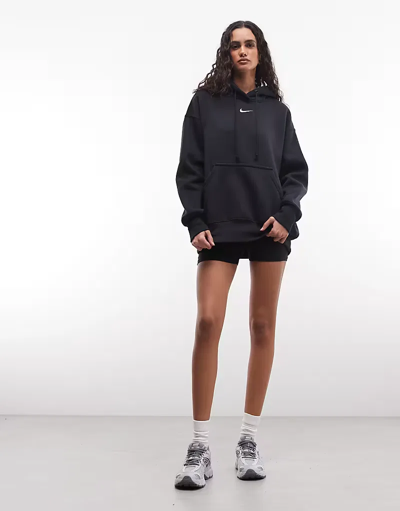 Толстовка Nike Phoenix Fleece оверсайз, черный — фото 3