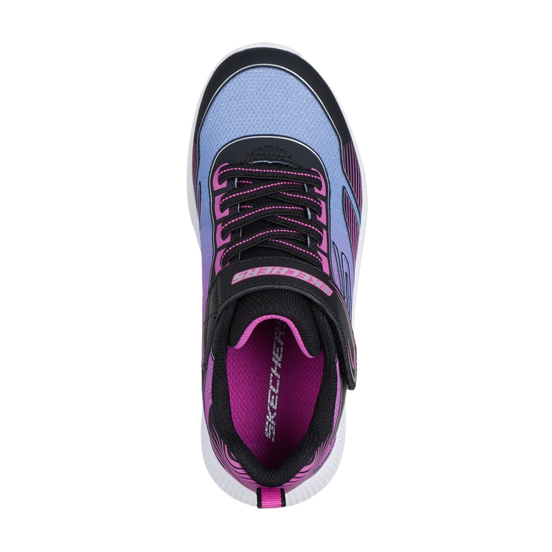 Skechers Kids Низкие детские повседневные кроссовки black purple для детей 3-7 лет — фото 3
