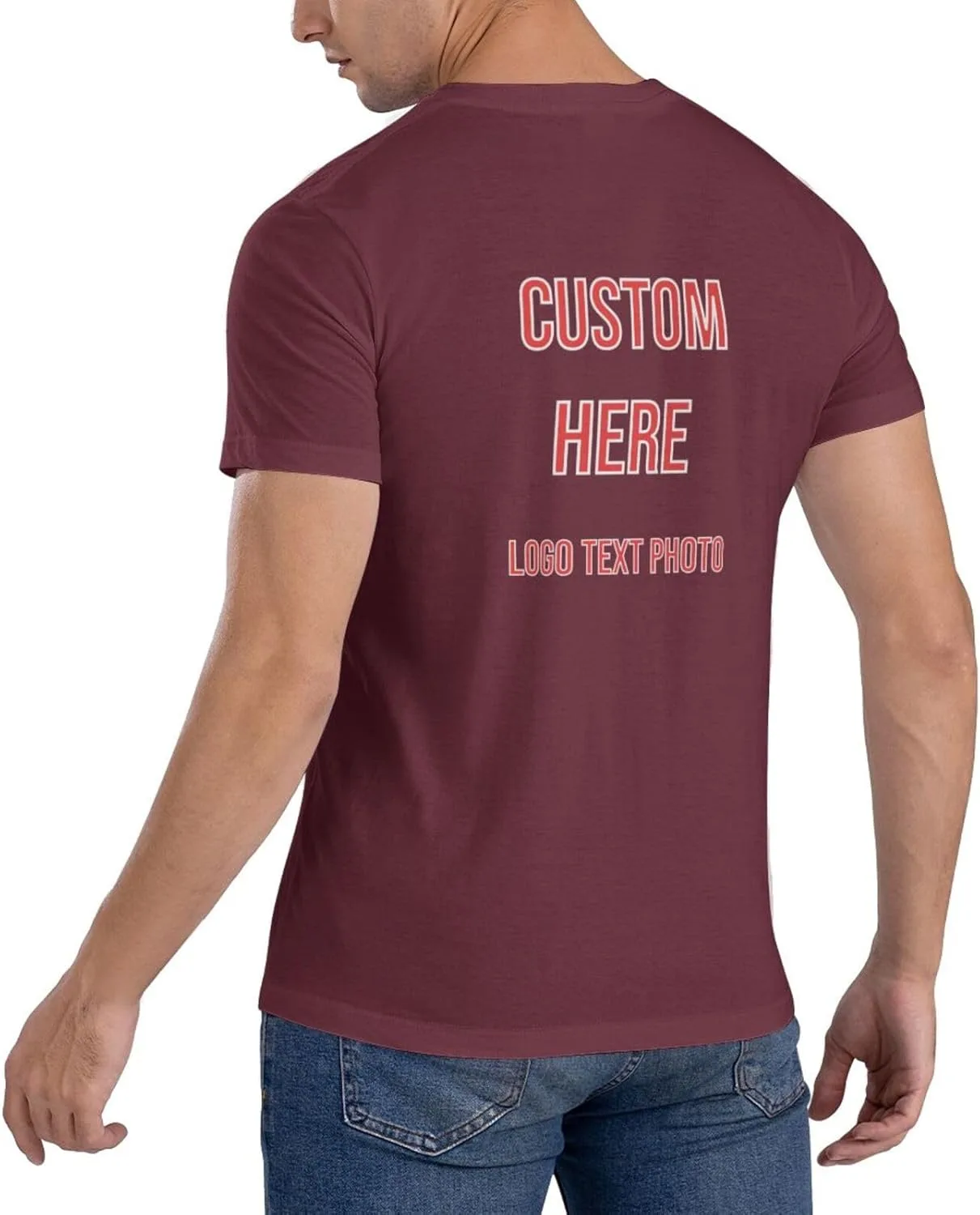 Футболка Custom с принтом для мужчин — фото 2