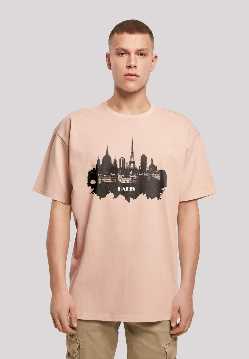 

F4NT4STIC Футболка "PARIS SKYLINE OVERSIZE TEE", принт, цвет Amber