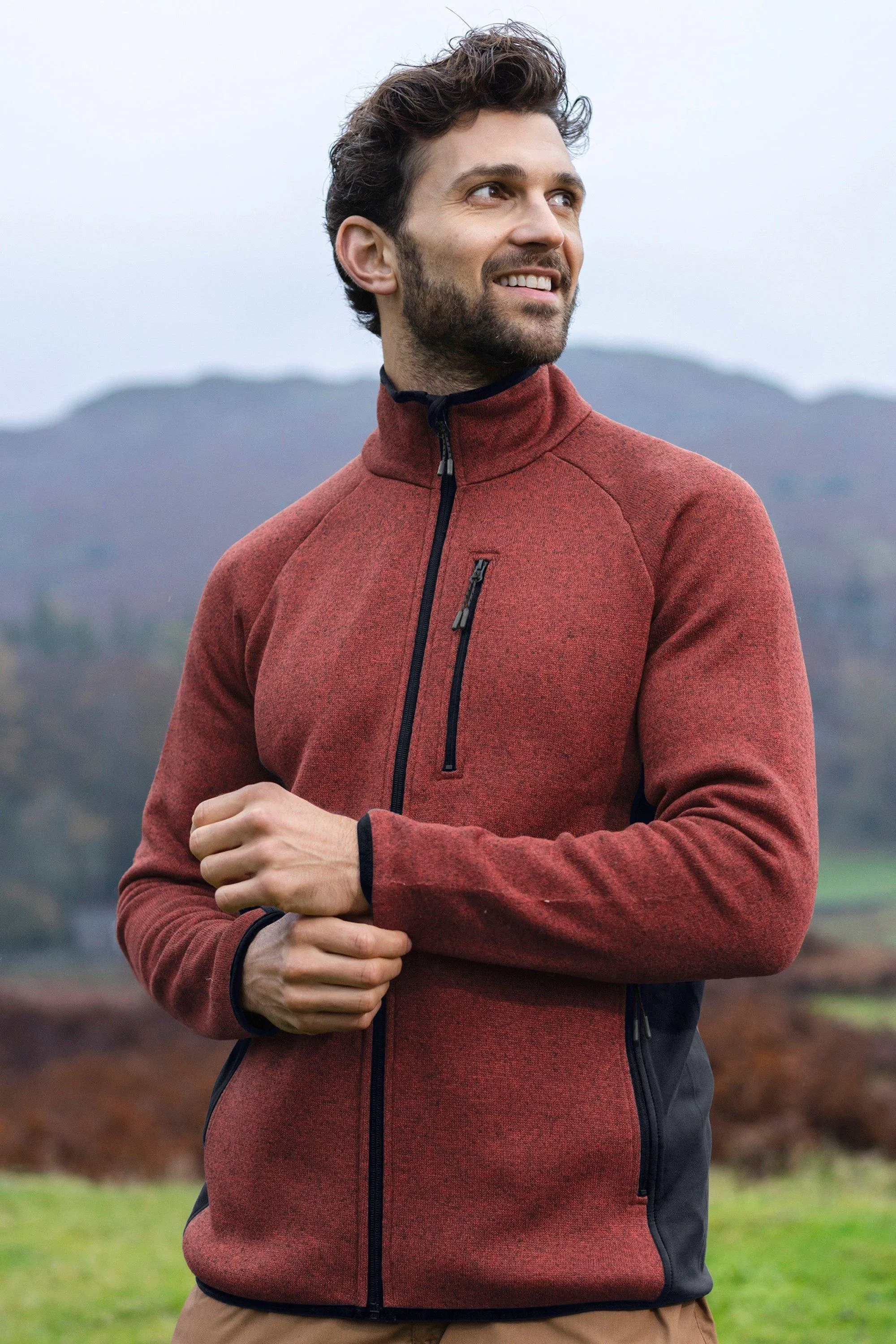 

Эластичный зимний джемпер Treston с полной молнией и защитой от катышков Mountain Warehouse, красный
