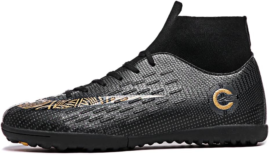 

Мужские футбольные бутсы, высокие для футбола, для занятий на улице и в зале, спортивные кроссовки Liaocxf, черный