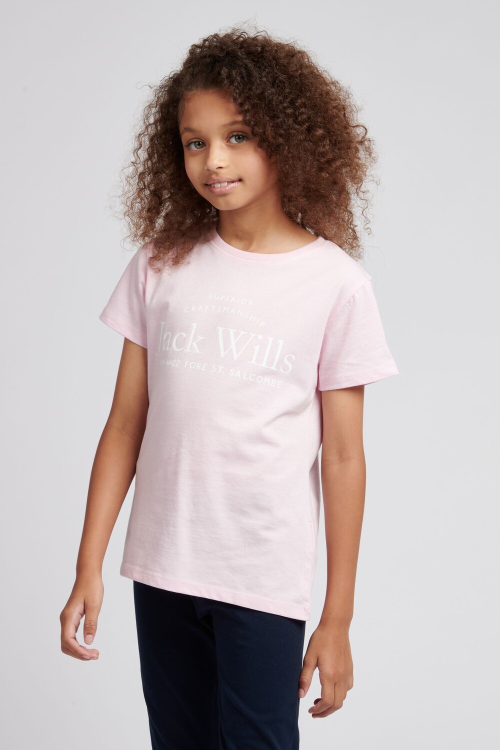

Розовая футболка с надписью Jack Wills, розовый
