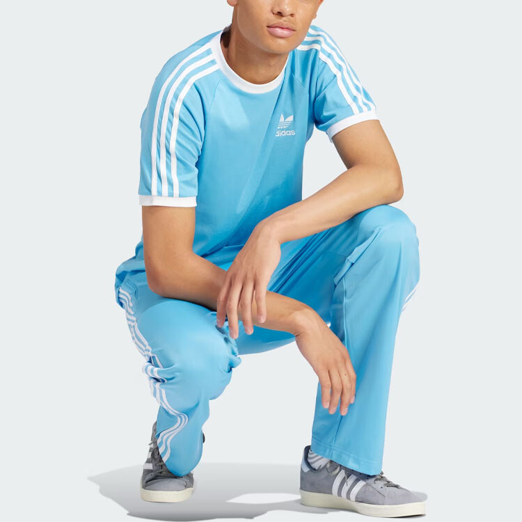 Классические трикотажные спортивные штаны Firebird для мужчин, полусиние Adidas Originals, голубой — фото 4