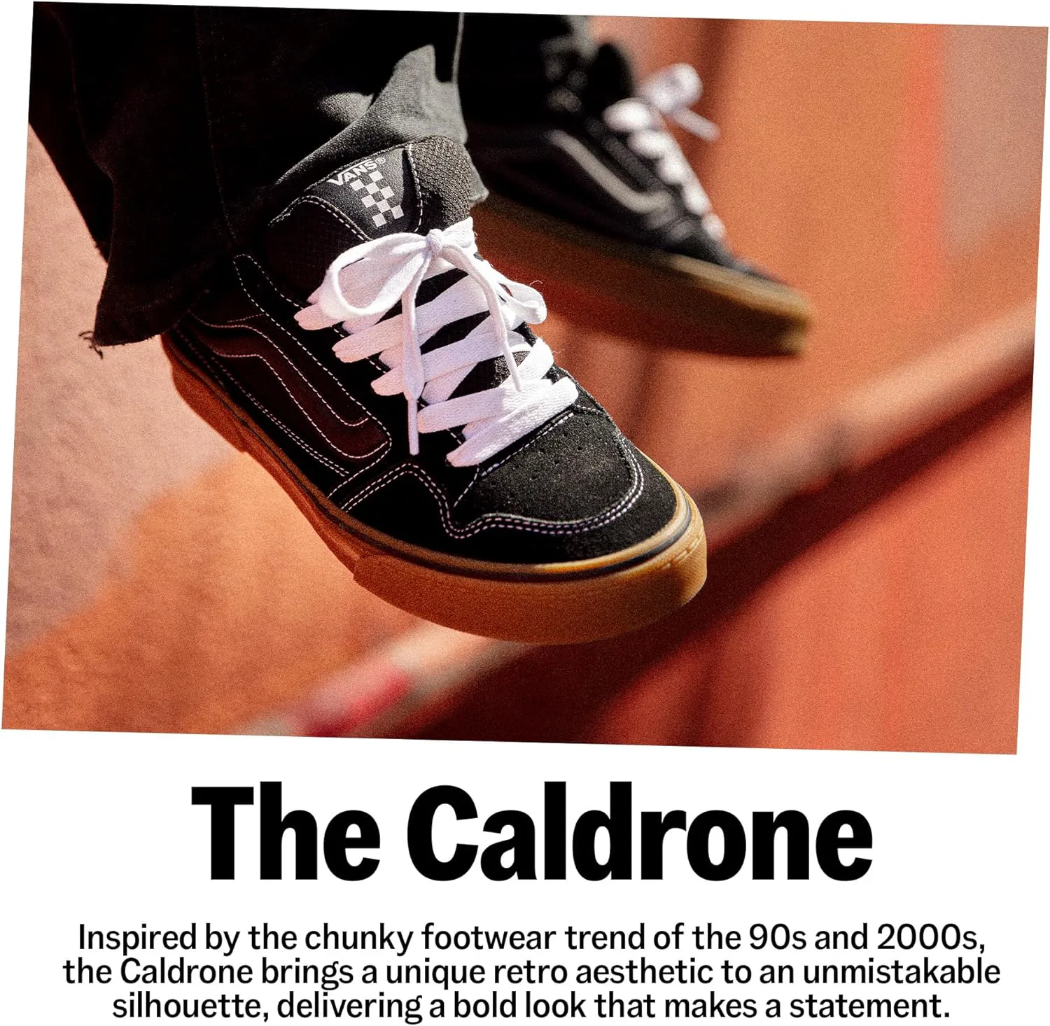 

Детские кеды Vans Caldrone низкие унисекс, черный