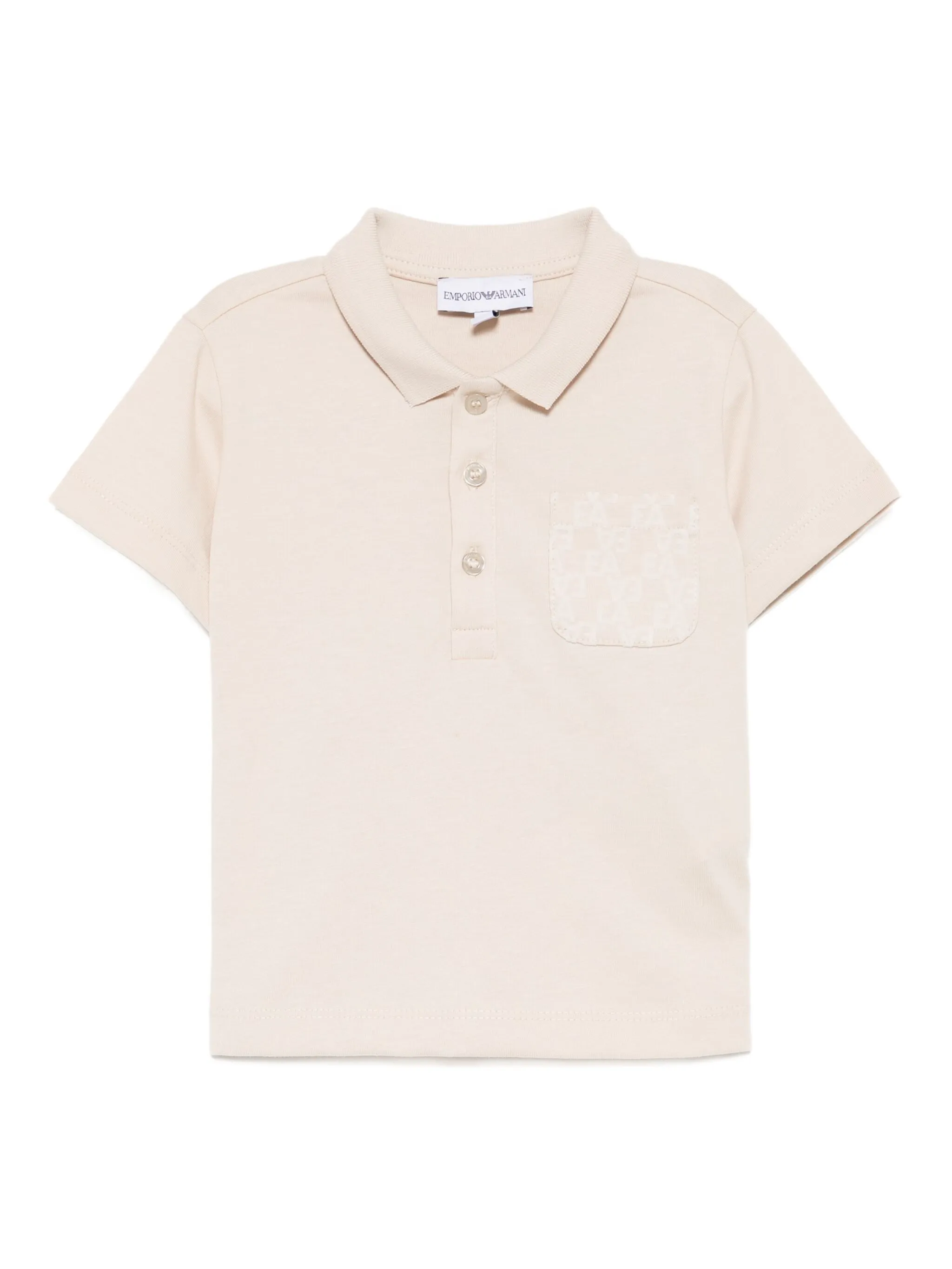 

Рубашка поло с тисненым логотипом Emporio Armani Kids, нейтральный