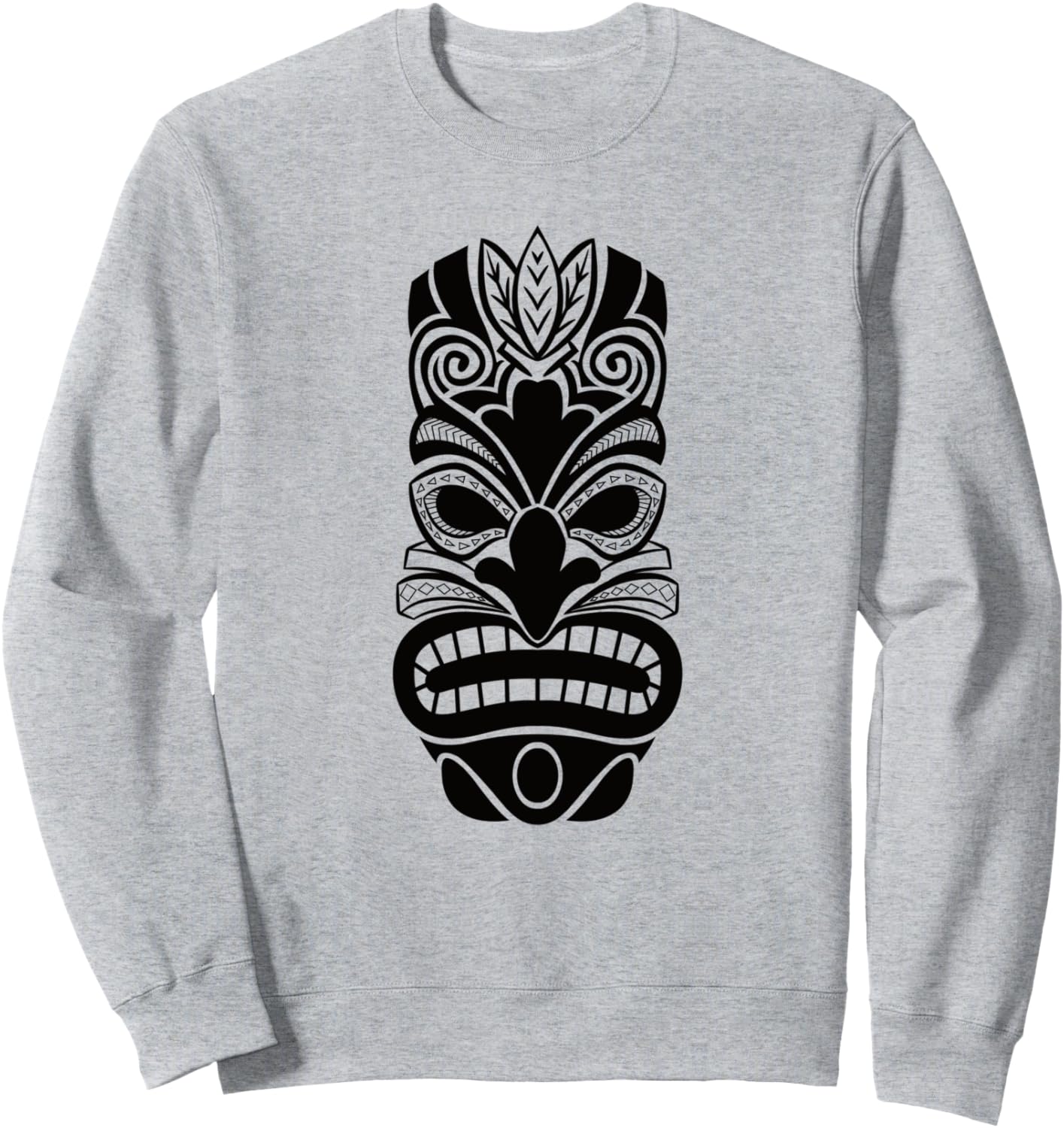 

Толстовка с гавайским племенным орнаментом в стиле Тики, Полинезия, Маори Native Hawaiian Company, серый