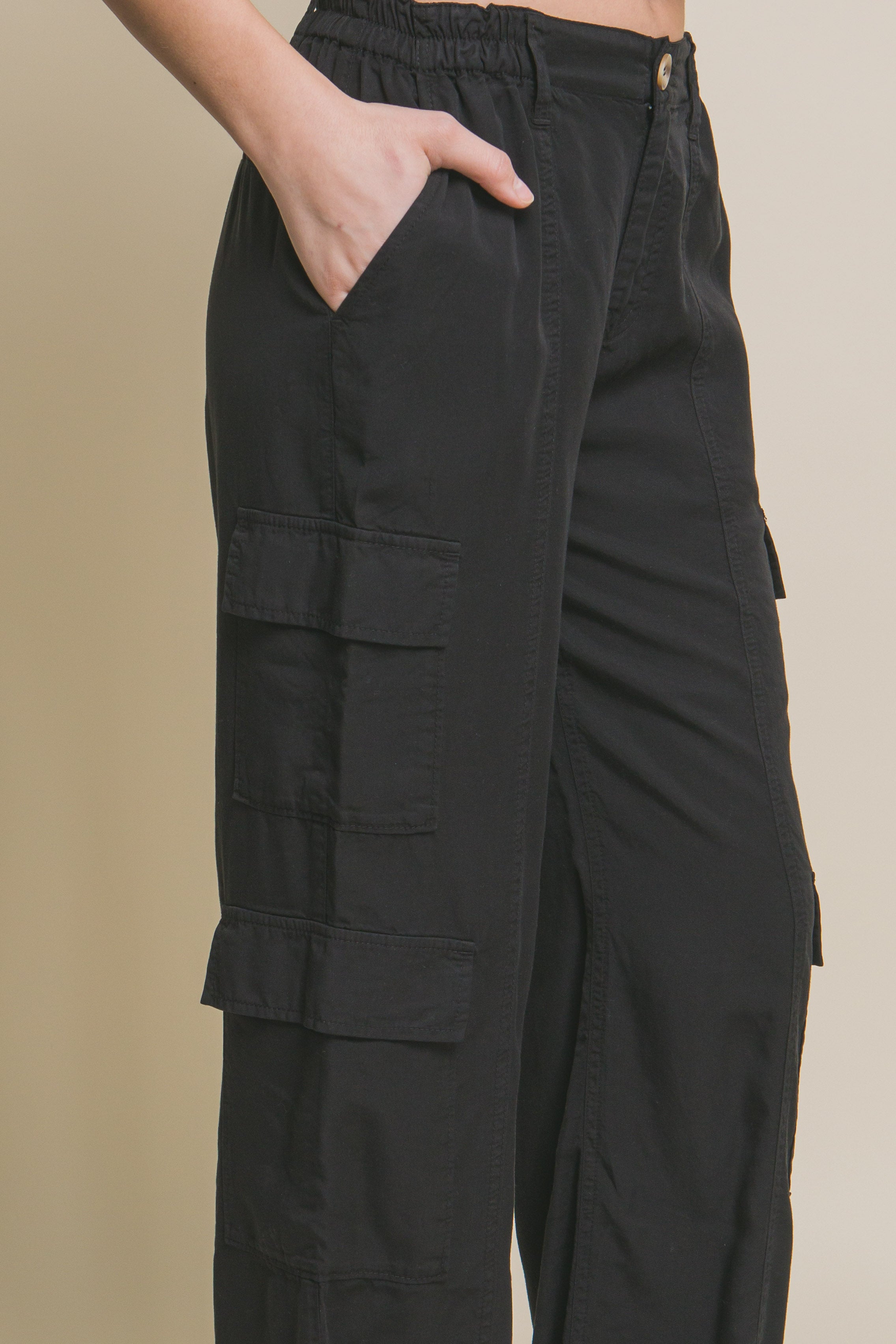 

FASHNZFAB Длинные брюки Tencel с карманами-карго, черный