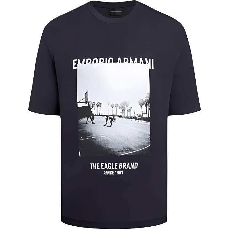 

Футболка мужская черная EMPORIO ARMANI