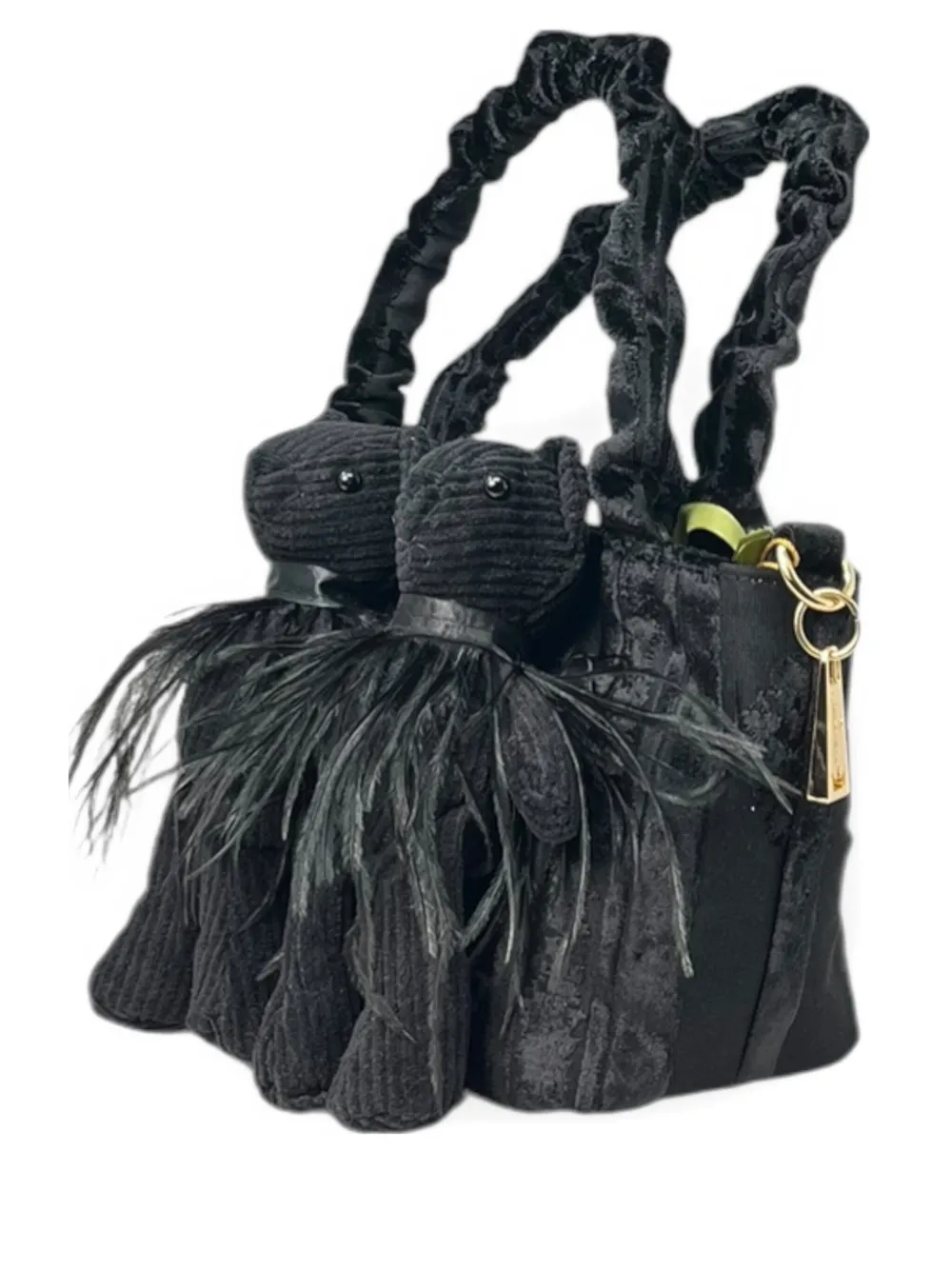 

Сумка-тоут VERA в виде плюшевого мишки La Milanesa, черный