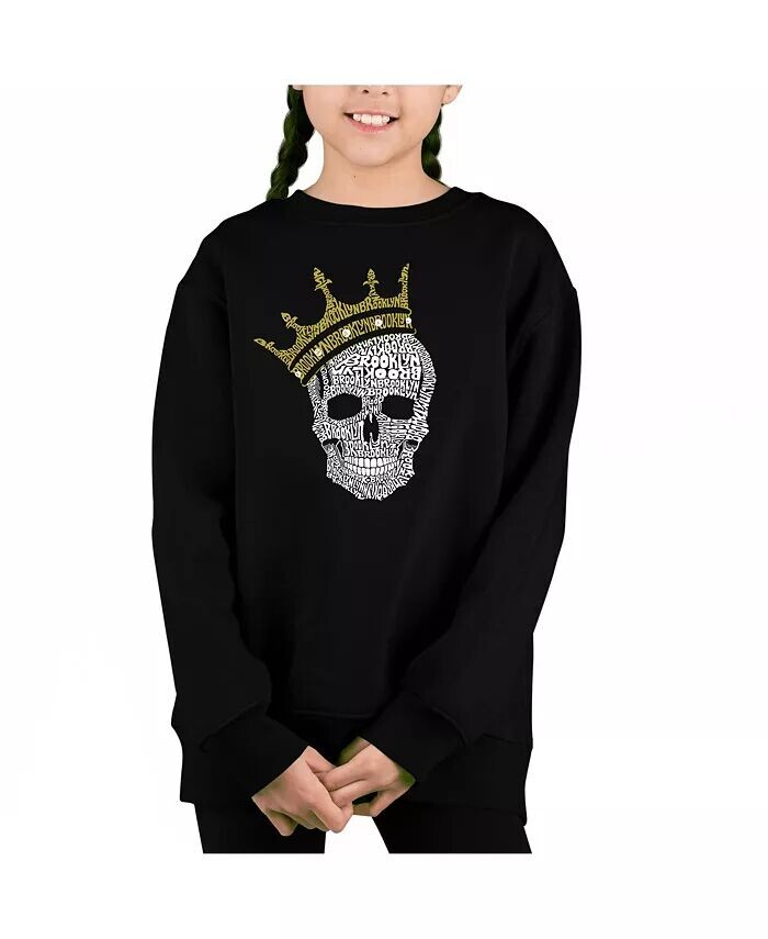 

Brooklyn Crown — толстовка с круглым вырезом с надписью Big Girl's Word Art La Pop Art, синий