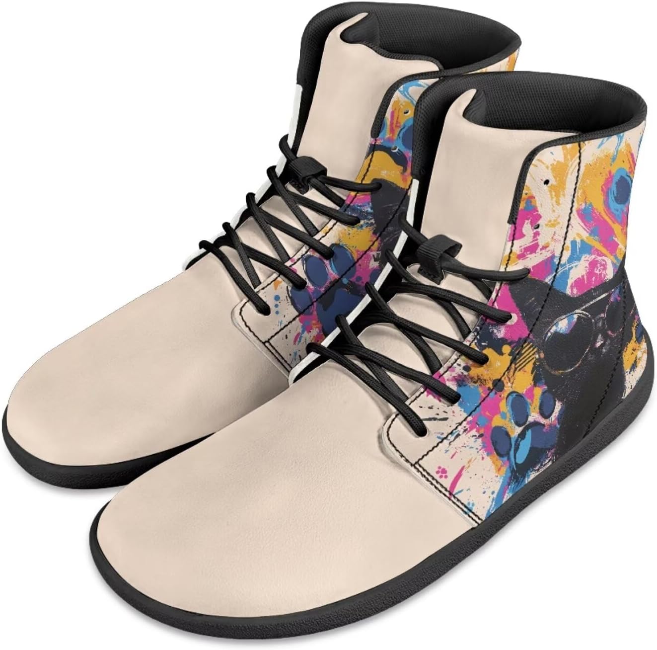 

Мужские кроссовки JoyLamoria на шнуровке высокой посадки для баскетбола, ходьбы и вождения, дышащие кроссовки, под цвет подсолнуха с узором Ацтек, Cat Tie Dye