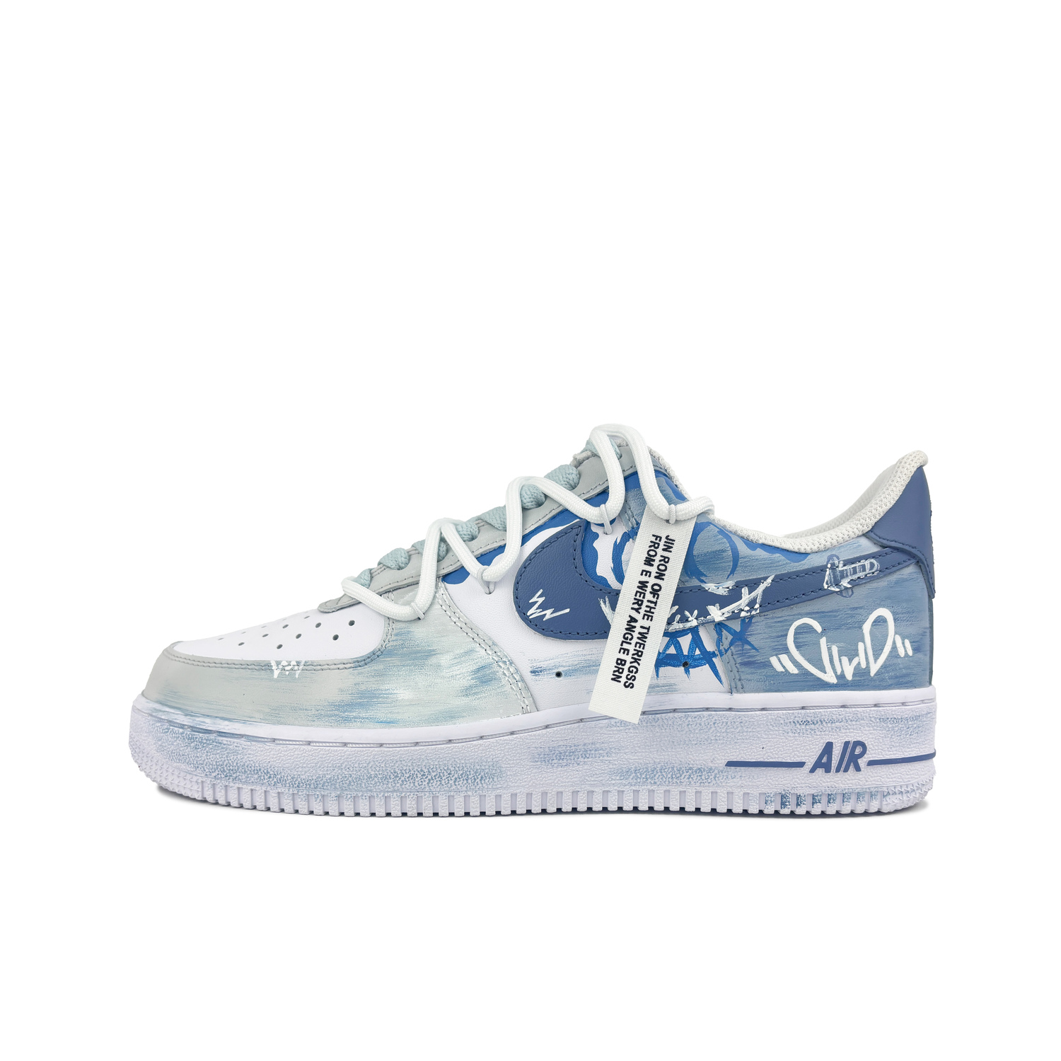 

Кроссовки Nike Air Force 1 противоскользящие износостойкие низкие для скейтбординга унисекс Ether Blue, цвет Ether Blue