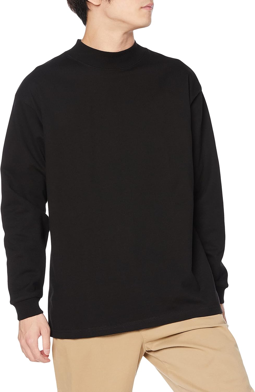 

Мужская футболка LifeMax MS1610 с высоким воротником и длинными рукавами, черный