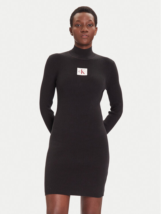 

Повседневное платье slim fit LV047D308G Calvin Klein Jeans, черный