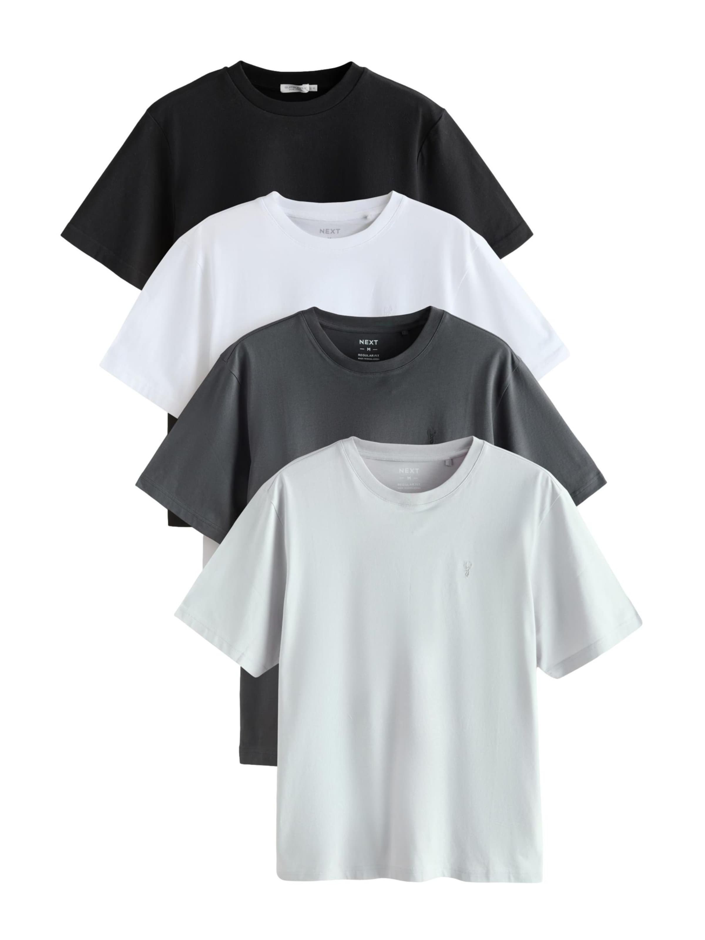 

Next Футболка в цветах Basalt Grey, Light Grey, Black, Natural White