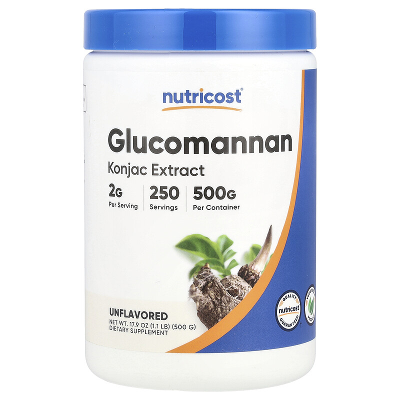 

Nutricost, Глюкоманнан, без добавок, 500 г (17,9 унции)