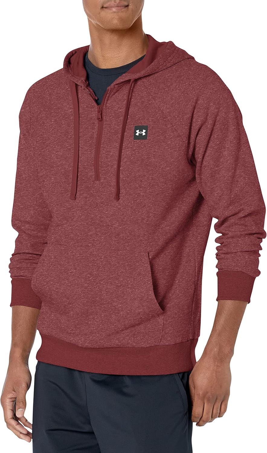 

Толстовка Under Armour Rival Fleece с молнией на половину, (690) Chestnut Red Light Heather/Onyx White